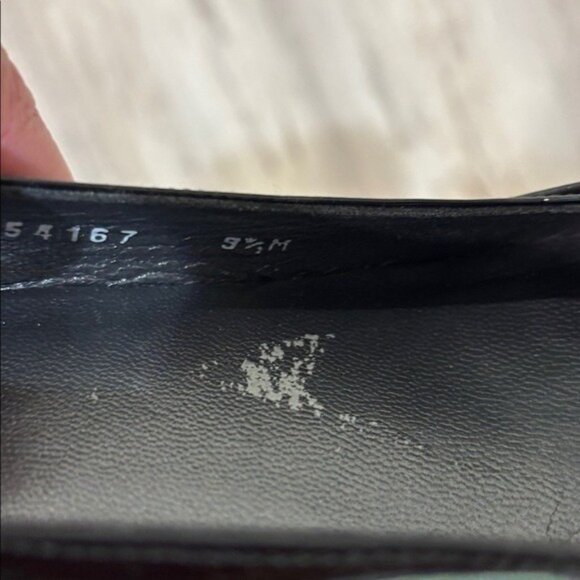 Stuart Weitzman black patent leather  9.5 point toe shoes - Picture 9 of 13